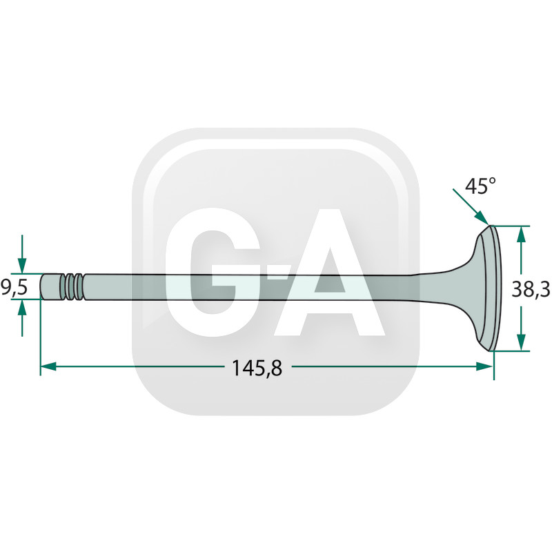 Soupape echappement Fordson Ford